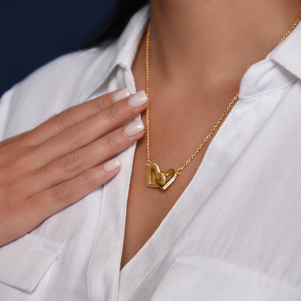 For Her: Pendant Necklace without Message Card • Forever Interlocked Necklace