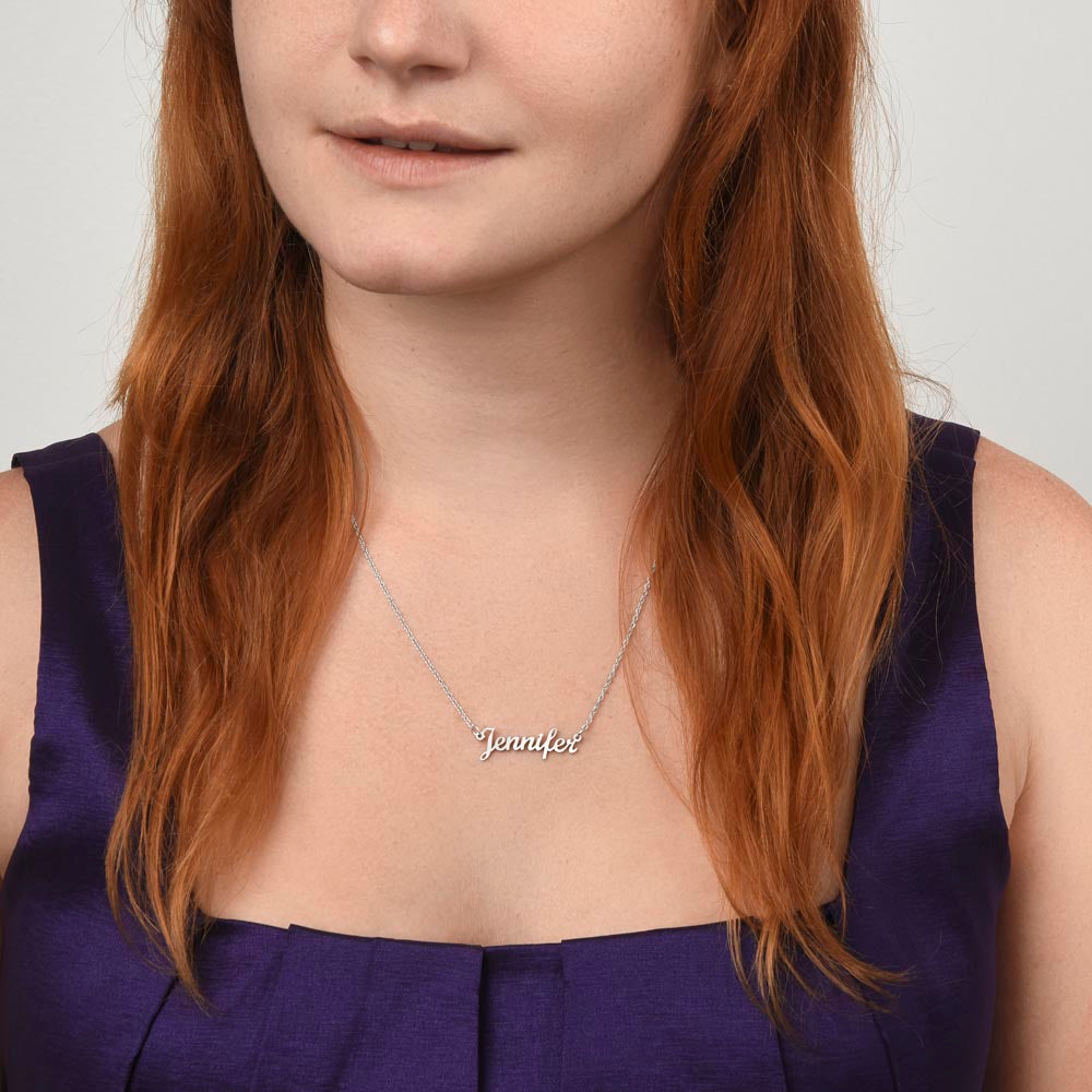For Her: Pendant Necklace without Message Card • Forever Her Name