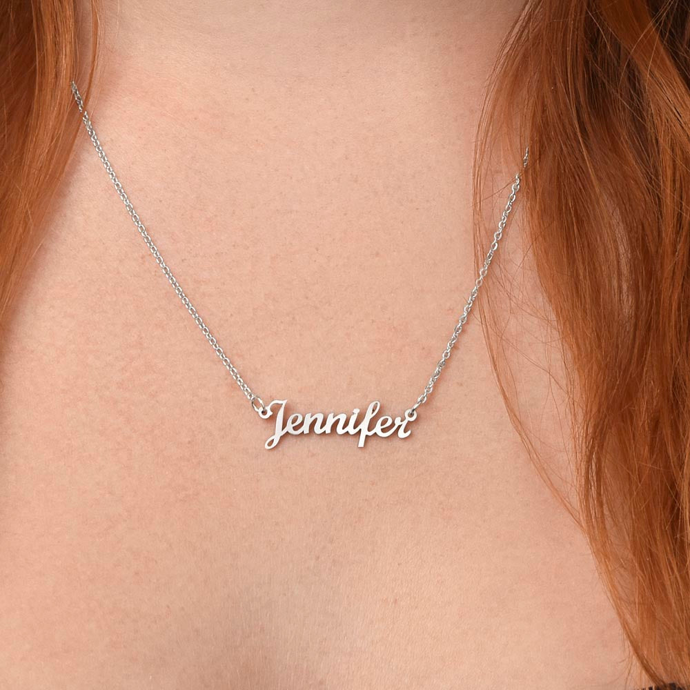 For Her: Pendant Necklace without Message Card • Forever Her Name