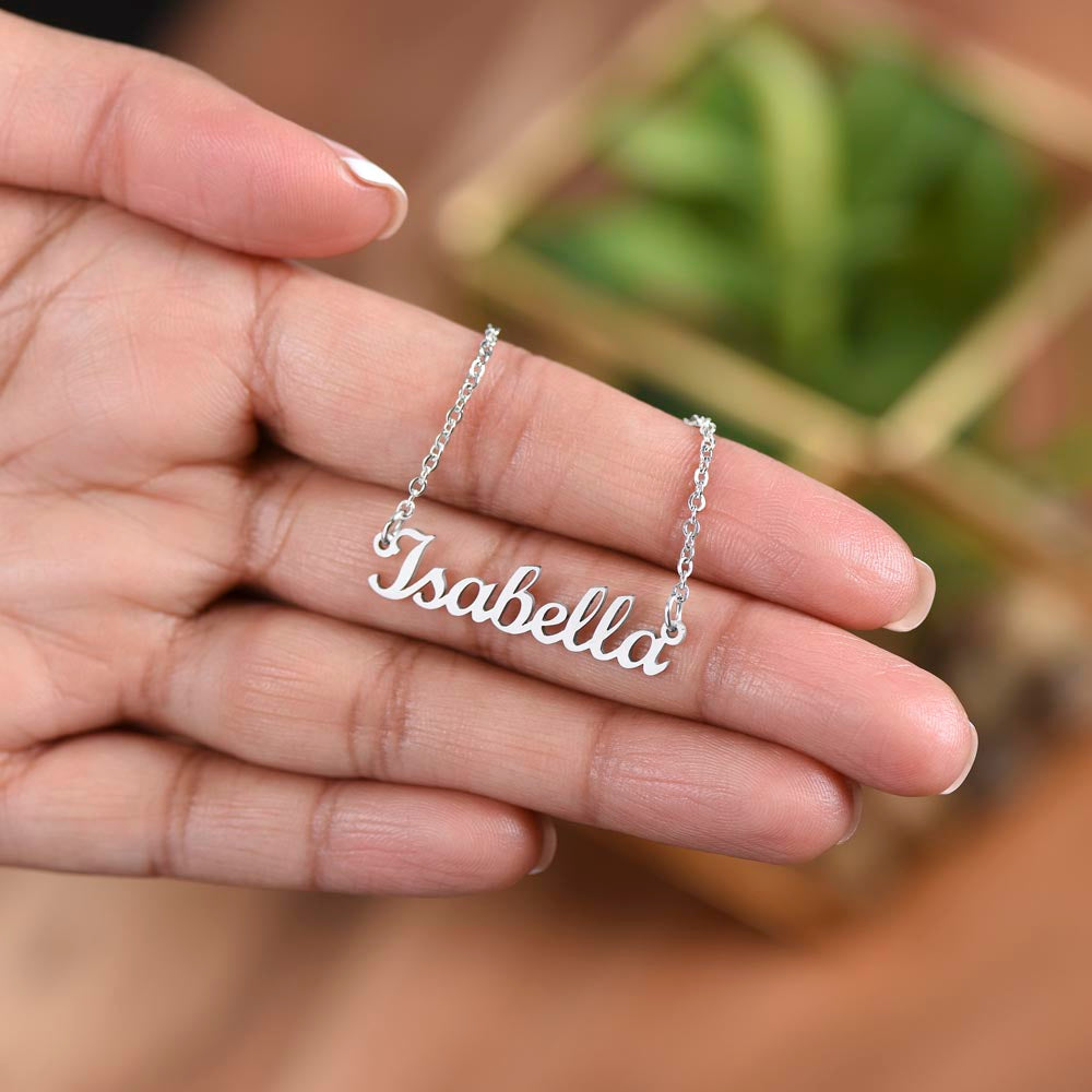 For Her: Pendant Necklace without Message Card • Forever Her Name