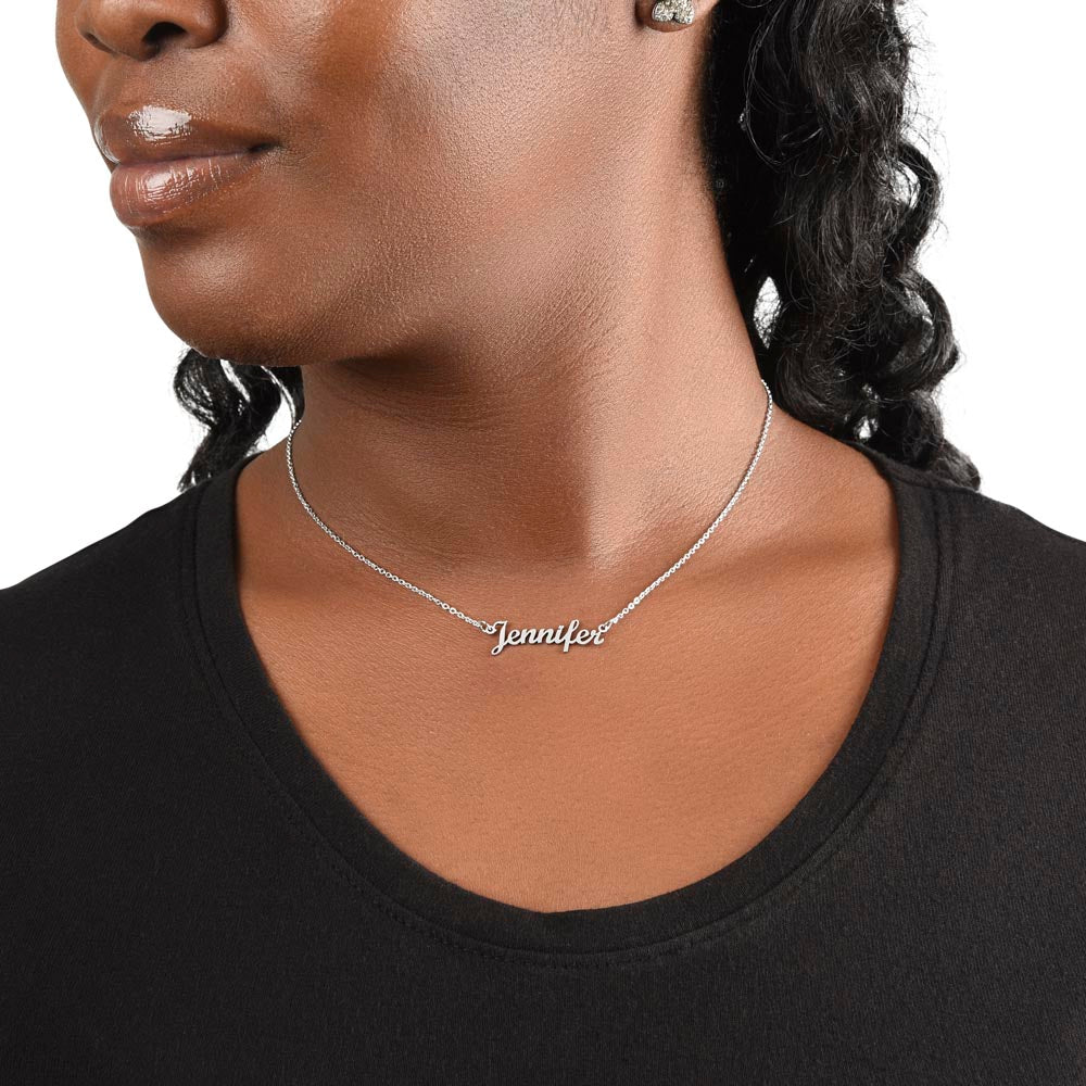 For Her: Pendant Necklace without Message Card • Forever Her Name