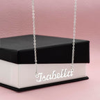 For Her: Pendant Necklace without Message Card • Forever Her Name