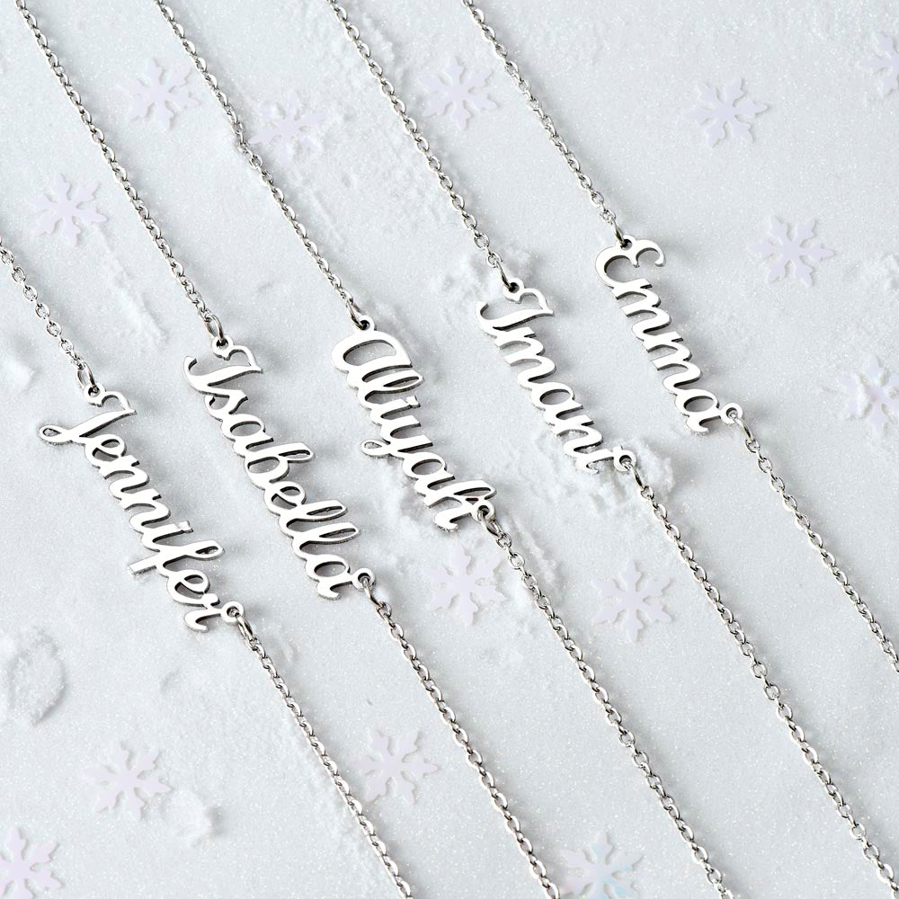For Her: Pendant Necklace without Message Card • Forever Her Name