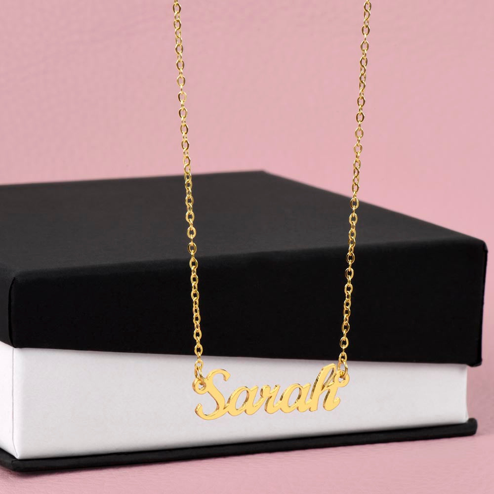 For Her: Pendant Necklace without Message Card • Forever Her Name