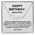For Her: Personalized Name Pendant Necklace with Message Card — "Wear your name proudly" • Forever Her Name