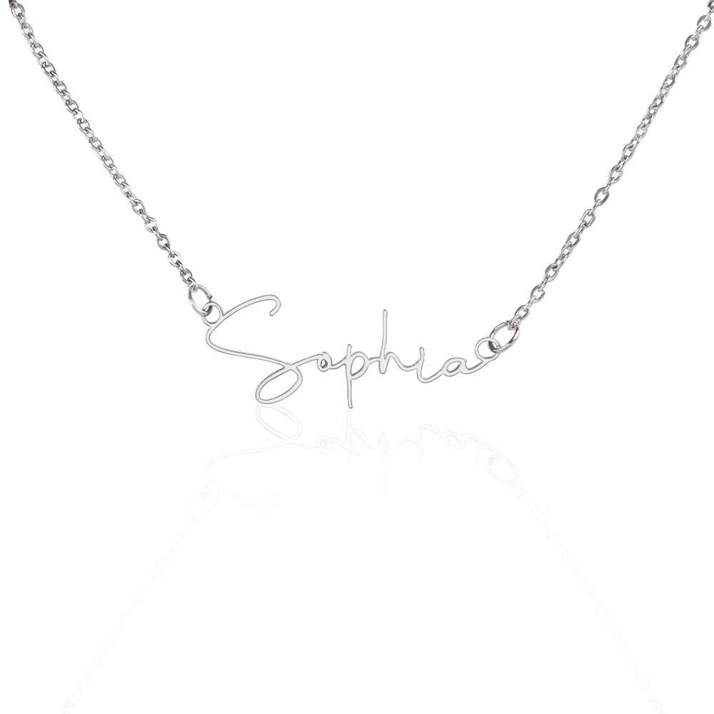 For Her: Personalized Name Pendant Necklace with Message Card — "Wear your name proudly" • Forever Her Name