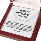 For Her: Personalized Name Pendant Necklace with Message Card — "Wear your name proudly" • Forever Her Name
