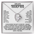 For Mom: Pendant Necklace with Message Card — "I always love and appreciate you" • Forever in My Heart