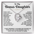For Bonus Daughter: Pendant Necklace with Message Card — "I'll love you for the rest of mine" • Forever in My Heart