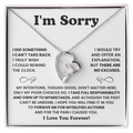 For Her: I'm Sorry Pendant Necklace with Message Card — " I take full responsibility and own up to my mistakes" • Forever in My Heart Necklace
