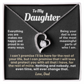 For Daughter: Pendant Necklace with Message Card — "Everything you are makes me happy" • Forever in My Heart