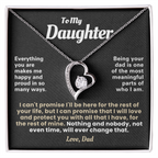 For Daughter: Pendant Necklace with Message Card — "Everything you are makes me happy" • Forever in My Heart