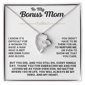 For Bonus Mom: Pendant Necklace with Message Card — "You will always be my heart" • Forever in My Heart
