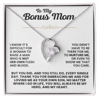 For Bonus Mom: Pendant Necklace with Message Card — "You will always be my heart" • Forever in My Heart