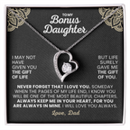 For Bonus Daughter: Pendant Necklace with Message Card — "Always keep me in your hear" • Forever in My Heart