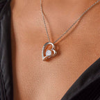 For Granddaughter: Pendant Necklace with Message Card — "Never forget that I love you" • Forever in My Heart