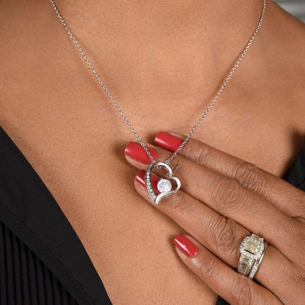 For Her: I'm Sorry Pendant Necklace with Message Card — " I'm sorry and I miss you" • Forever in My Heart Necklace