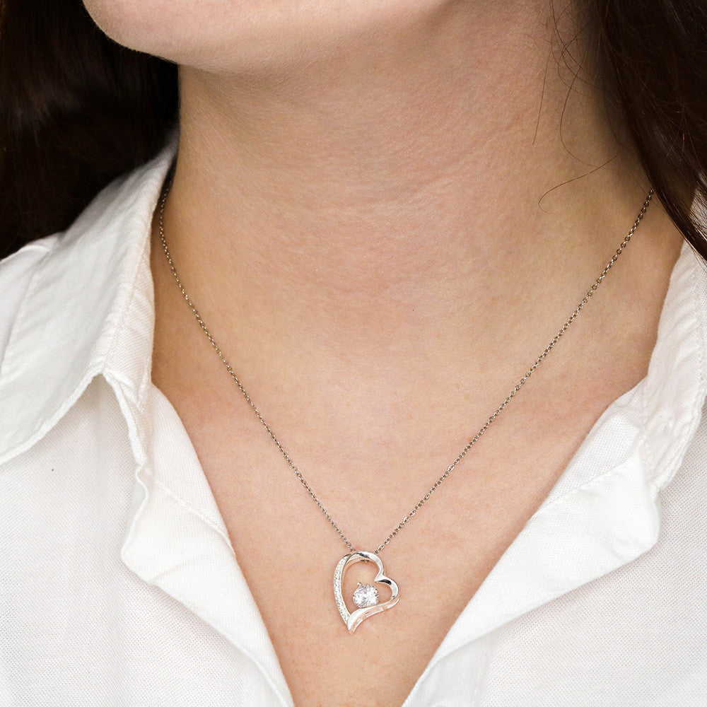 For Mom: Pendant Necklace with Message Card — "I always love and appreciate you" • Forever in My Heart