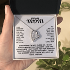 For Mom: Pendant Necklace with Message Card — "I always love and appreciate you" • Forever in My Heart
