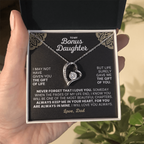 For Bonus Daughter: Pendant Necklace with Message Card — "Always keep me in your hear" • Forever in My Heart
