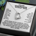 For Mom: Pendant Necklace with Message Card — "I always love and appreciate you" • Forever in My Heart