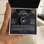For Bonus Daughter: Pendant Necklace with Message Card — "Always keep me in your hear" • Forever in My Heart