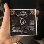 For Bonus Daughter: Pendant Necklace with Message Card — "Always keep me in your hear" • Forever in My Heart