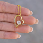 For Bonus Mom: Pendant Necklace with Message Card — "You will always be my heart" • Forever in My Heart