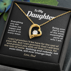 For Daughter: Pendant Necklace with Message Card — "Everything you are makes me happy" • Forever in My Heart