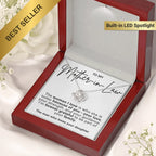 Mother-in-Law Pendant Necklace with Message Card — "The man who loves your daughter" • Forever Tied to You